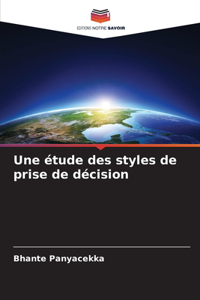 étude des styles de prise de décision