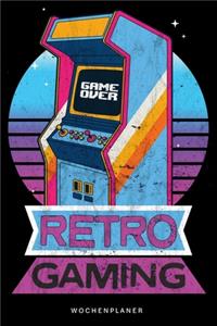 Wochenplaner retro Gaming, Retro Gamer Automat im washed worn look, 70er 80er 90er Jahre