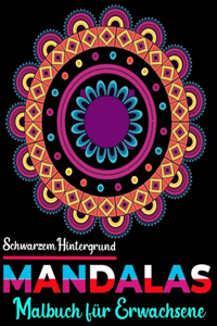 Mandalas Malbuch für Erwachsene schwarzem Hintergrund