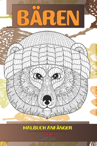 Malbuch Anfänger - Mandala - Tiere - Bären