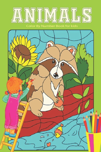 Animals Color by Number Book for Kids