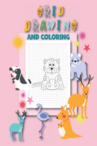 grid drawin and coloring