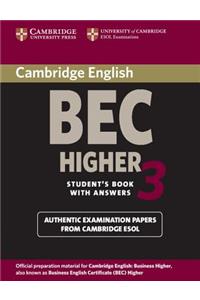 Cambridge Bec Higher 3 Student's Book with Answers