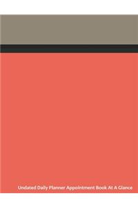 Undated Daily Planner Appointment Book At A Glance