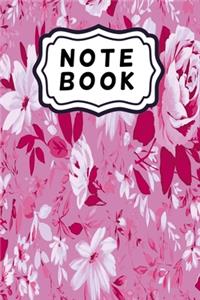 Pink roses notebook