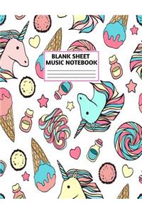 Blank Sheet Music Notebook