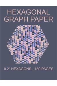 Hexagonal Graph Paper 0.2 Hexagons 150 Pages
