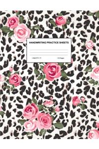 Handwriting Practice Sheets: Cute Blank Lined Paper Notebook for Writing Exercise and Cursive Worksheets - Perfect Workbook for Preschool, Kindergarten, 1st, 2nd, 3rd and 4th Gr