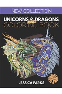 Unicorns and Dragons Coloring Book