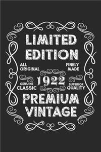 Limited Edition Premium Vintage 1922
