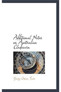 Additional Notes on Australian Cladocera