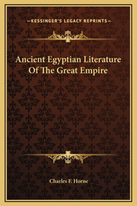 Ancient Egyptian Literature Of The Great Empire