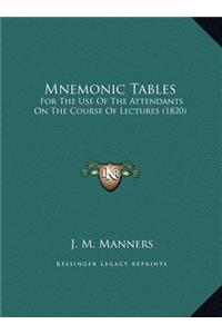 Mnemonic Tables