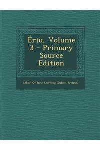 Eriu, Volume 3
