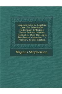 Commentatio de Legibus