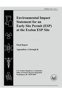 Environmental Impact Statement for an Early Site Permit (ESP) at the Exelon ESP Site