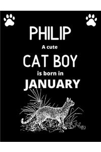 PHILIP a cute cat boy is born in January