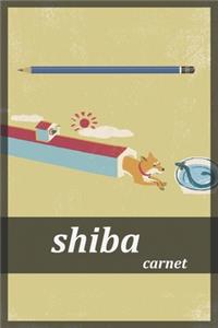 shiba carnet: Carnet de notes shiba inu, cahier d'écriture shiba . Couverture de livre ....chien kawaii Shiba Inu