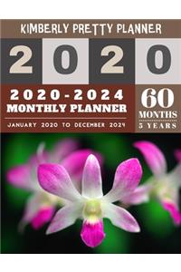 5 year monthly planner 2020-2024