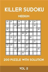 Killer Sudoku Medium 200 Puzzle WIth Solution Vol 5