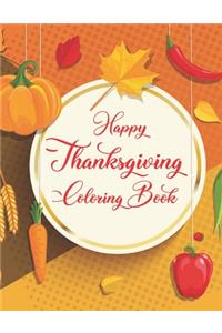 Happy thanksgiving coloring book