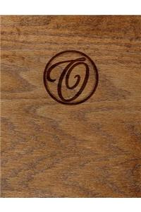 Wood Burned Monogram Creative Journal - O