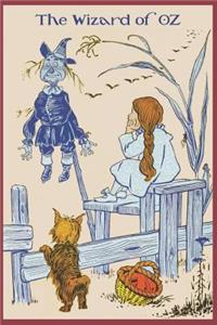 Dorothy Toto Scarecrow Wizard of Oz Journal Notebook