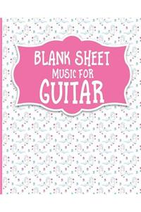 Blank Sheet Music for Guitar