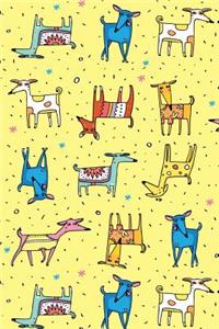 Bullet Journal Notebook for Dog Lovers, Happy Dogs Pattern 5