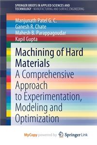 Machining of Hard Materials