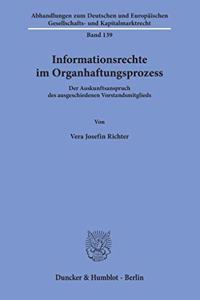 Informationsrechte Im Organhaftungsprozess