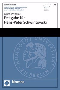 Festgabe Fur Hans-Peter Schwintowski