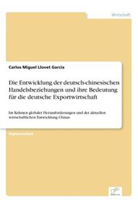 Entwicklung der deutsch-chinesischen Handelsbeziehungen und ihre Bedeutung für die deutsche Exportwirtschaft