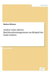 Analyse eines aktiven Beschwerdemanagements am Beispiel der Stadt Geldern