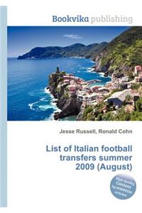 List of Italian Football Transfers Summer 2009 (August)