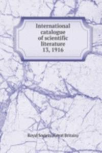 International catalogue of scientific literature