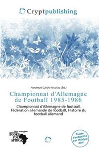 Championnat D'Allemagne de Football 1985-1986