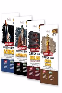 Educart CBSE Class 9 Question Bank SCIENCE, MATHS, SOCIAL SCIENCE & ENGLISH 2024-25 Bundle (Set of 4 Books) For 2025 Board Exams