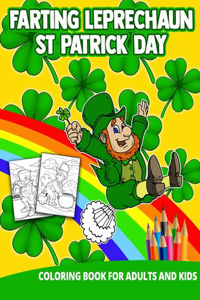 Farting Leprechaun St Patrick Day Coloring Book For Adults And Kids