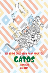 Libro de colorear para adultos - Colores - Animales - Gatos