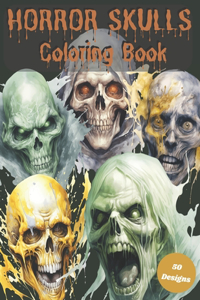 Horror Skulls Coloring Book
