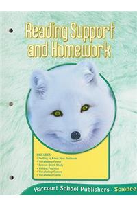 Harcourt Science: Reading Support and Homework Grade 1