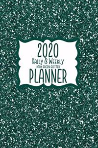 2020 Daily & Weekly Dark Green Glitter Planner