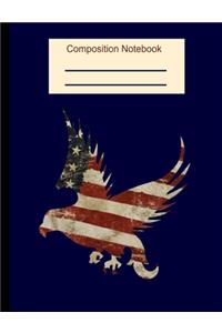 American Flag Eagle Composition Notebook