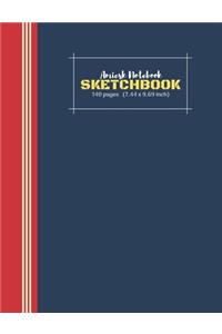 Amiesk Notebook - Sketch Book - 140 pages (7.44 x 9.69 inch)