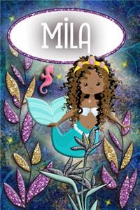 Mermaid Dreams Mila: Wide Ruled - Composition Book - Diary - Lined Journal