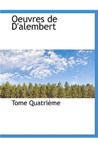 Oeuvres de D'Alembert
