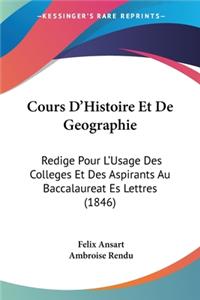 Cours D'Histoire Et De Geographie