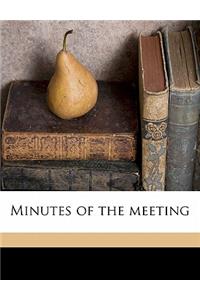 Minutes of the Meetin