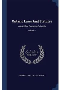 Ontario Laws And Statutes